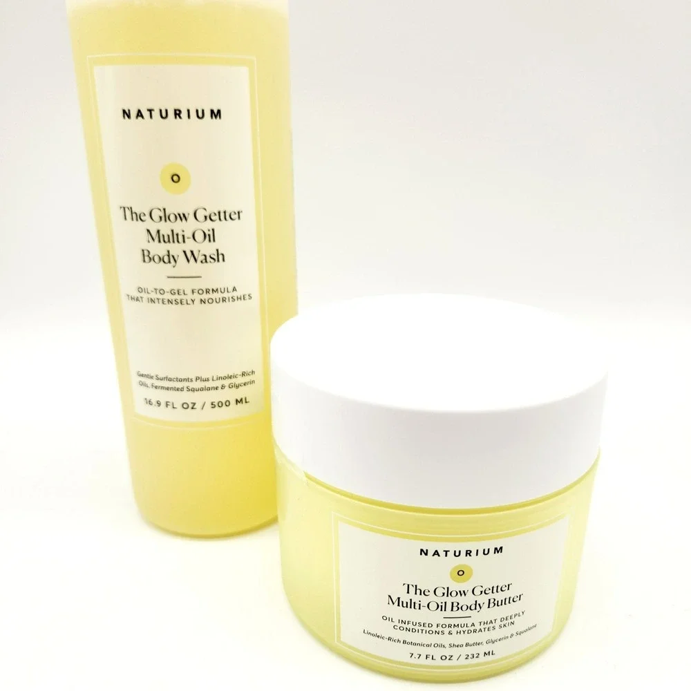 Naturium Glow Getter Set Body Wash 16.9 oz + Body‎ Butter 7.7 oz Hydrating Duo